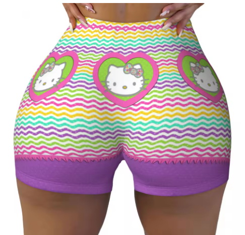 Lightning McQueen Themed Yoga Shorts