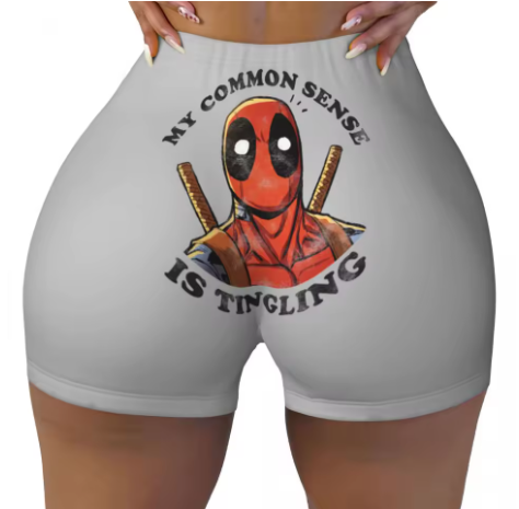 Deadpool Themed Yoga Shorts