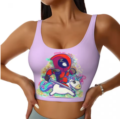 Deadpool Themed Yoga Tops