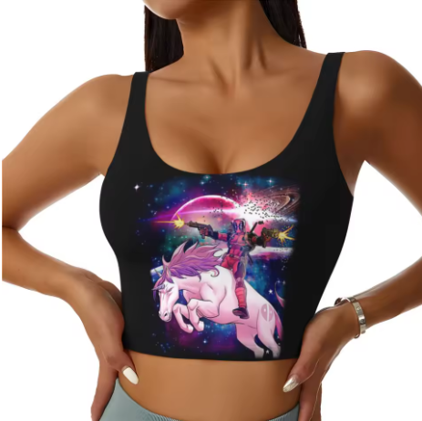 Deadpool Themed Yoga Tops