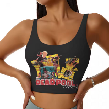 Deadpool Themed Yoga Tops