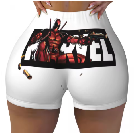Deadpool Themed Yoga Shorts