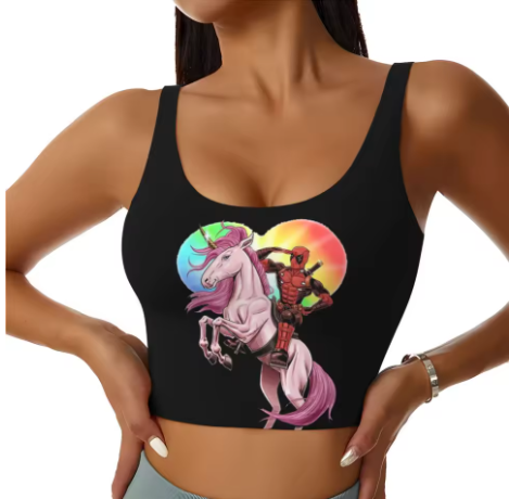 Deadpool Themed Yoga Tops