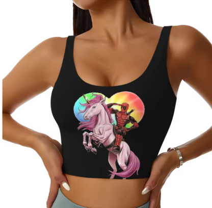 Deadpool Themed Yoga Tops