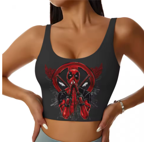 Deadpool Themed Yoga Tops