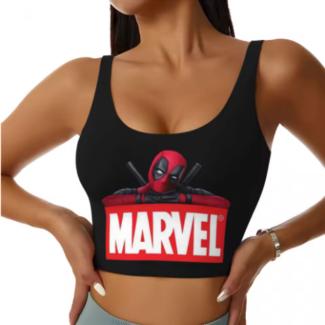 Deadpool Themed Yoga Tops