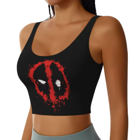 Deadpool Themed Yoga Tops