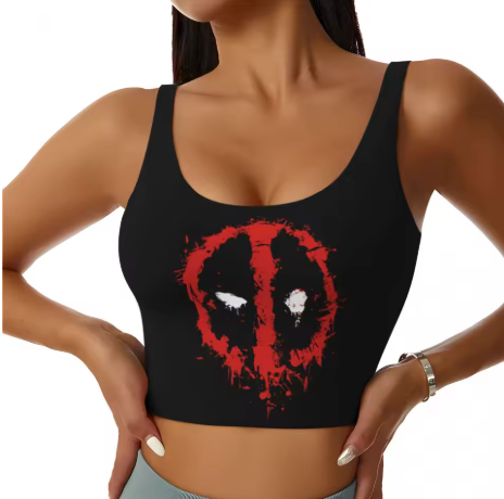 Deadpool Themed Yoga Tops