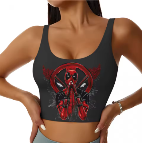 Deadpool Themed Yoga Tops