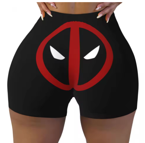 Deadpool Themed Yoga Shorts