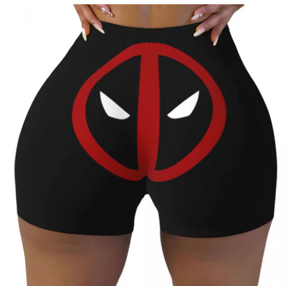 Deadpool Themed Yoga Shorts