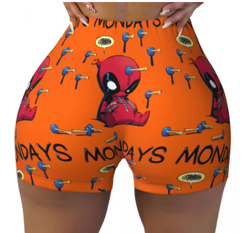 Deadpool Themed Yoga Shorts
