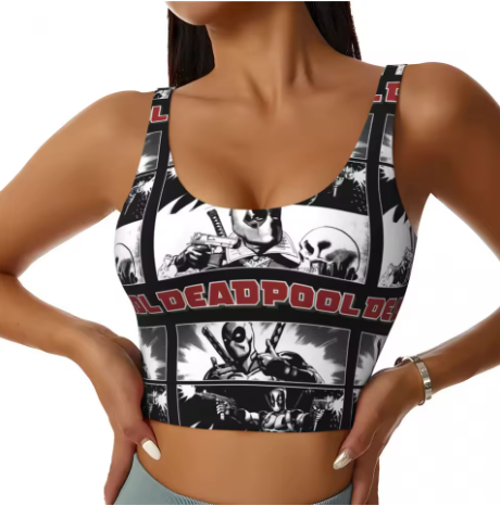 Deadpool Themed Yoga Tops