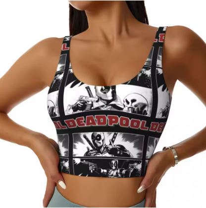 Deadpool Themed Yoga Tops