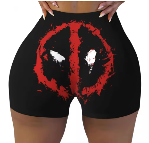 Deadpool Themed Yoga Shorts
