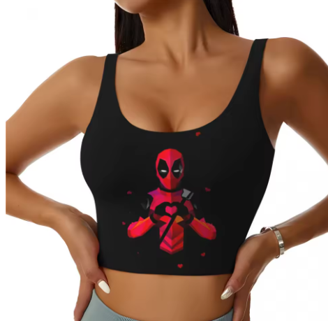 Deadpool Themed Yoga Tops