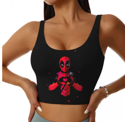 Deadpool Themed Yoga Tops