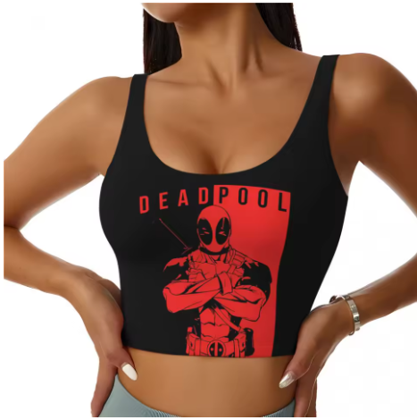 Deadpool Themed Yoga Tops