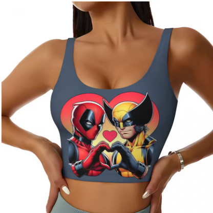 Deadpool Themed Yoga Tops