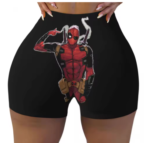 Deadpool Themed Yoga Shorts