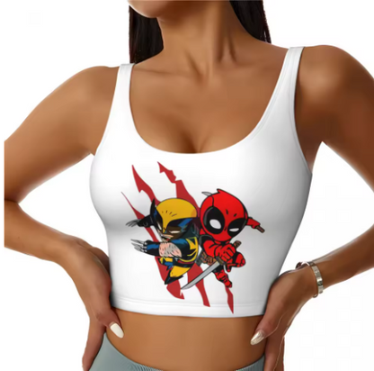 Deadpool Themed Yoga Tops