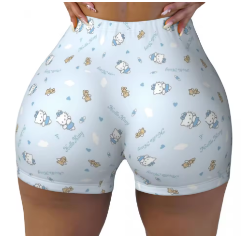 Hello Kitty Themed Yoga Shorts