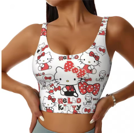 Hello Kitty Themed Yoga Tops