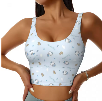 Hello Kitty Themed Yoga Tops