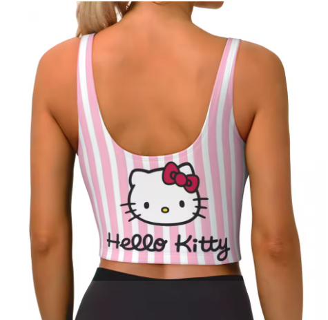 Hello Kitty Themed Yoga Tops