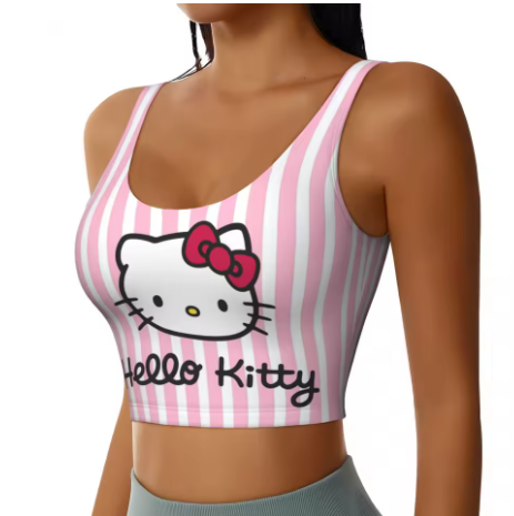 Hello Kitty Themed Yoga Tops