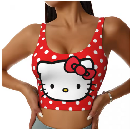 Hello Kitty Themed Yoga Tops
