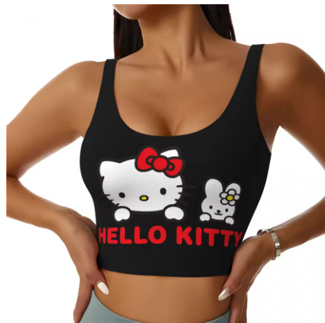 Hello Kitty Themed Yoga Tops