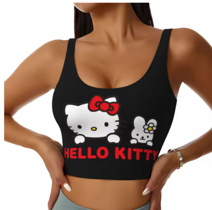 Hello Kitty Themed Yoga Tops