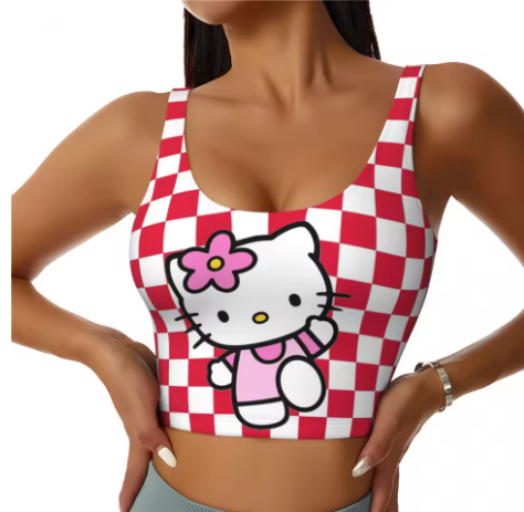 Hello Kitty Themed Yoga Tops