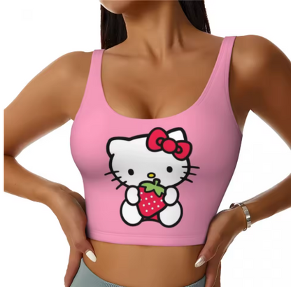 Hello Kitty Themed Yoga Tops