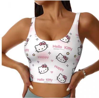Hello Kitty Themed Yoga Tops