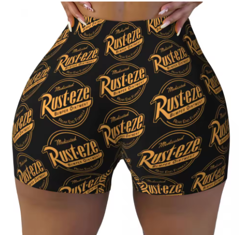 Lightning McQueen Themed Yoga Shorts