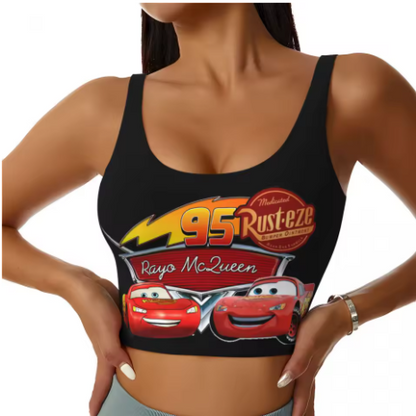 Lightning McQueen Themed Yoga Tops