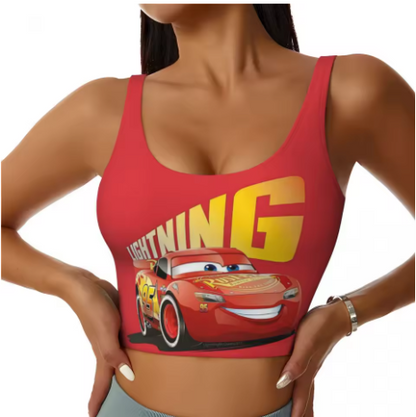 Lightning McQueen Themed Yoga Tops