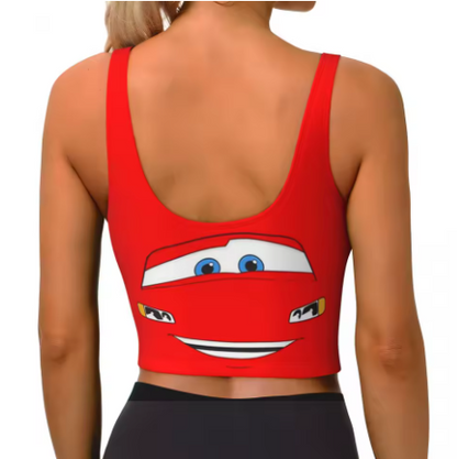 Lightning McQueen Themed Yoga Tops