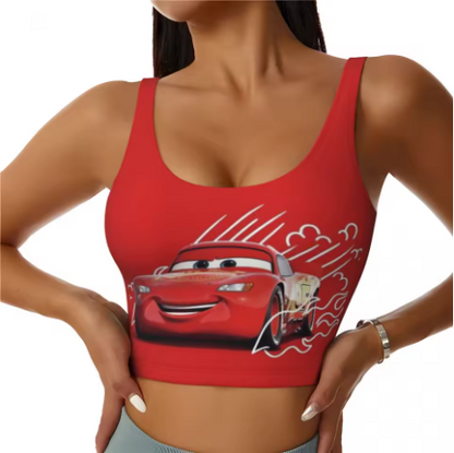 Lightning McQueen Themed Yoga Tops