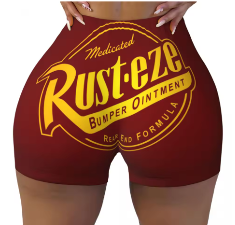 Lightning McQueen Themed Yoga Shorts
