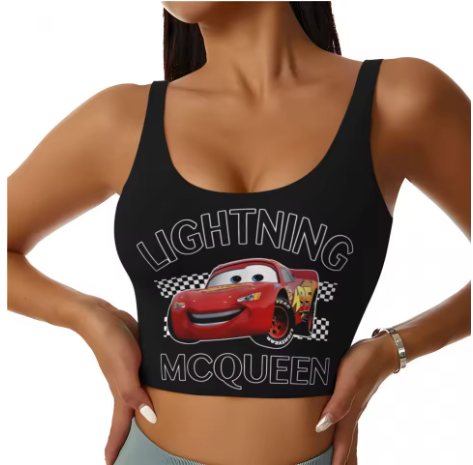 Lightning McQueen Themed Yoga Tops
