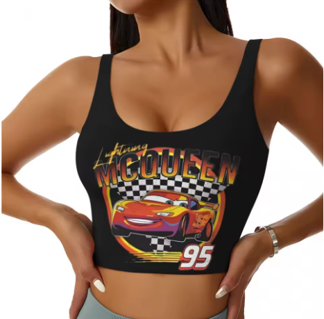 Lightning McQueen Themed Yoga Tops