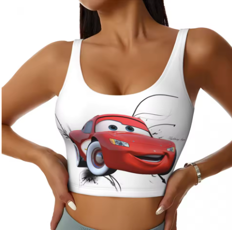 Lightning McQueen Themed Yoga Tops
