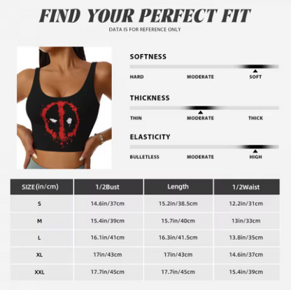 Deadpool Themed Yoga Tops