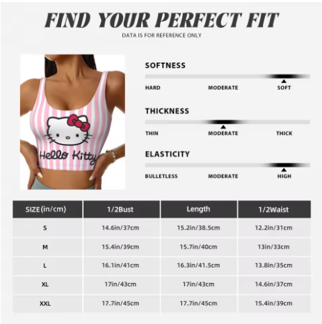 Hello Kitty Themed Yoga Tops