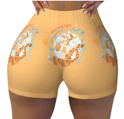 Winnie the Pooh Themed Yoga Shorts