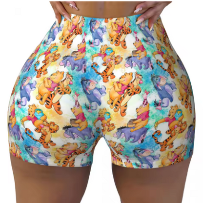 Winnie the Pooh Themed Yoga Shorts
