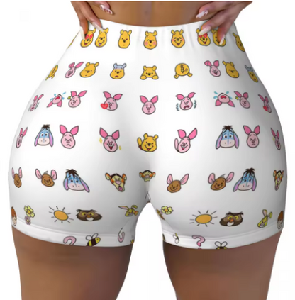 Winnie the Pooh Themed Yoga Shorts